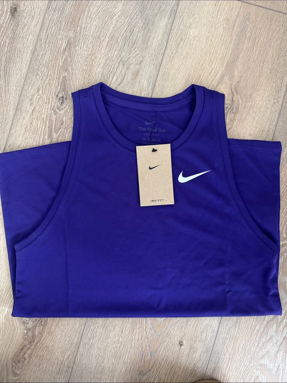 Nike Purple Dri-FIT Tank with White Swoosh